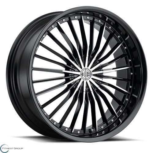 2 Crave Alloys No26 Glossy Black - Machined Face 18x7.5 6x114.3 ET40 CB72.56