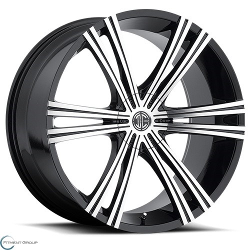 2 Crave Alloys No28 Glossy Black - Machined Face 22x9 5x115 ET15 CB74.1