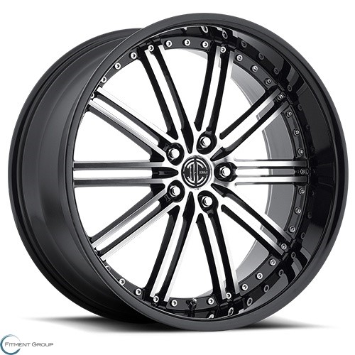 2 Crave Alloys No33 Glossy Black - Machined Face 20x8.5 5x114.3 ET40 CB74.1